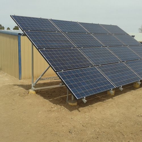 A 4000 watt AC solar array; enough electricity for