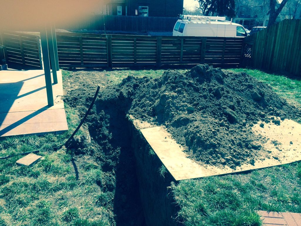 We lay plywood down to protect Lawn.