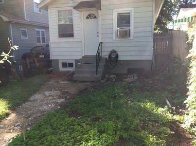Concrete patio (before)