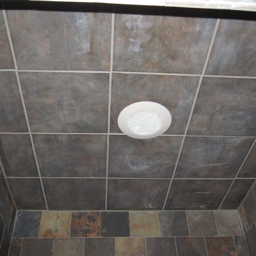 Shower ceiling (after)
