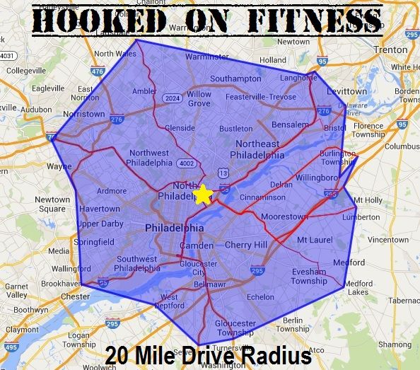 20 mile driving radius from the studio.