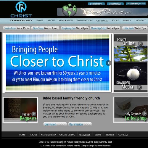 Christ for the Nations web design
