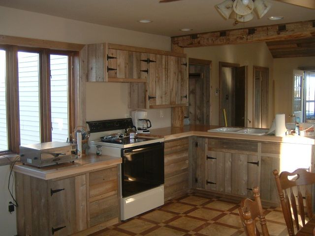 Rustic Barn Wood Cabinets