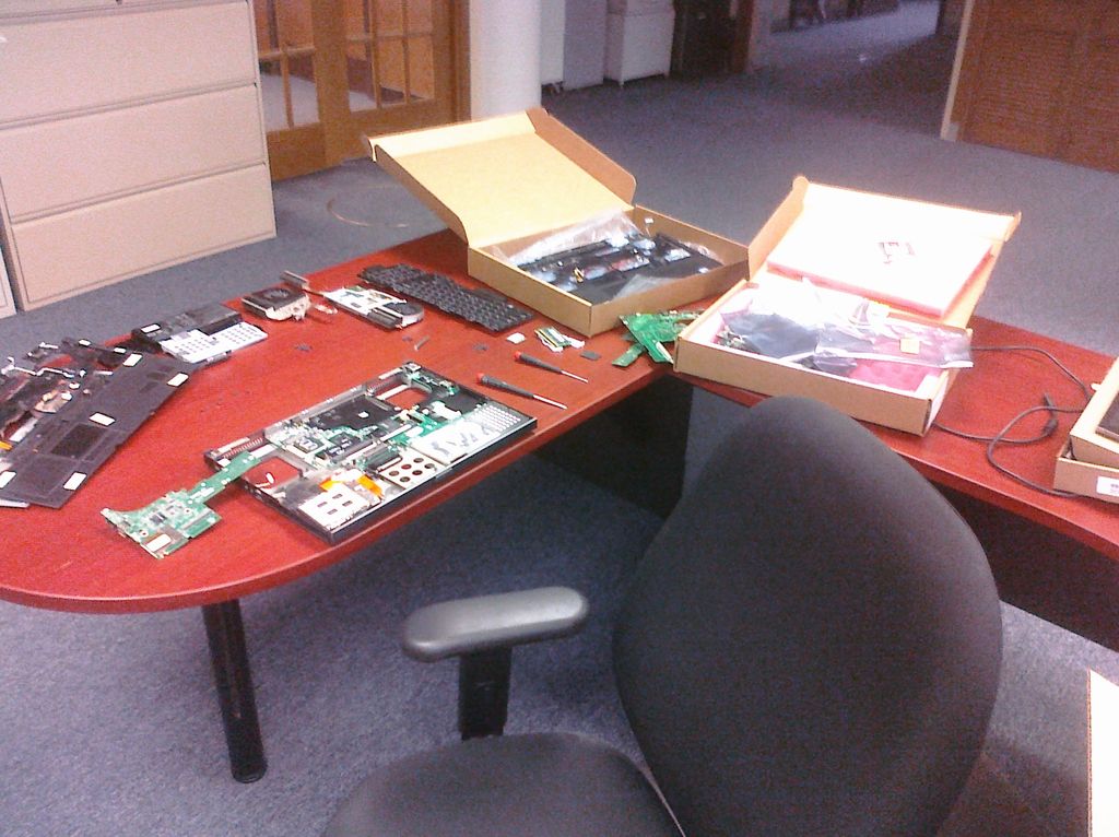 In the middle of a dell laptop motherboard replace