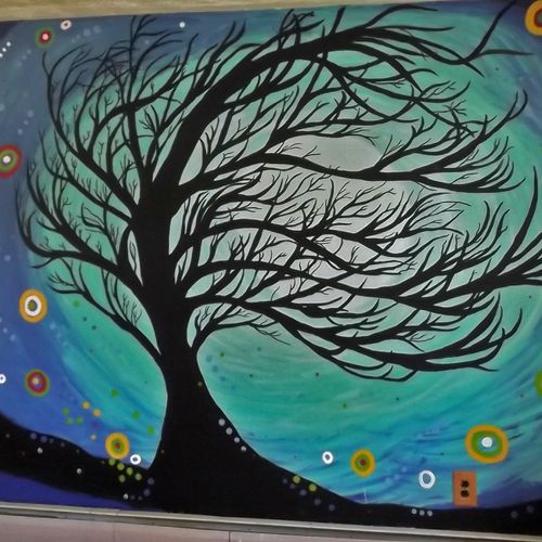 Mural:  Abstract Tree...client's family room