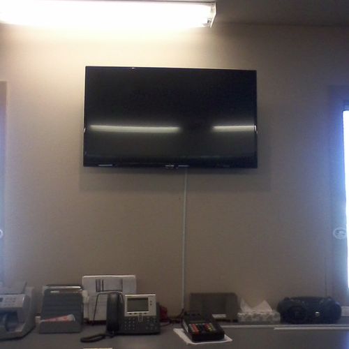 TV Monitor Wall Rack and Mount with Wire Molding
