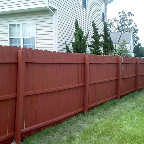 Picture of a old fence Stained by all Day Painting