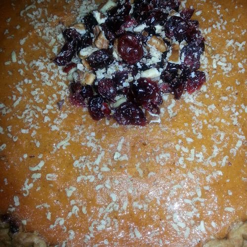 Try our Sweet Potato Cranberry Pecan pie! 
You wil