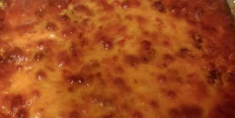 Three Cheese Mac n Cheese Topped with Bacon