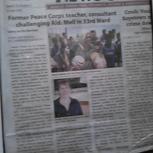 Front page article in Chicago's News-Star newspape