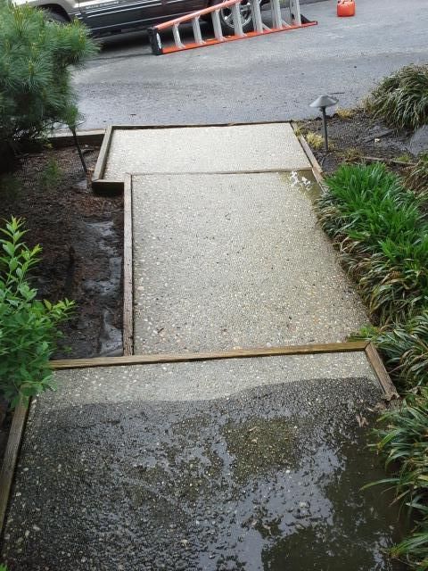 Sidewalk During a Powerwash