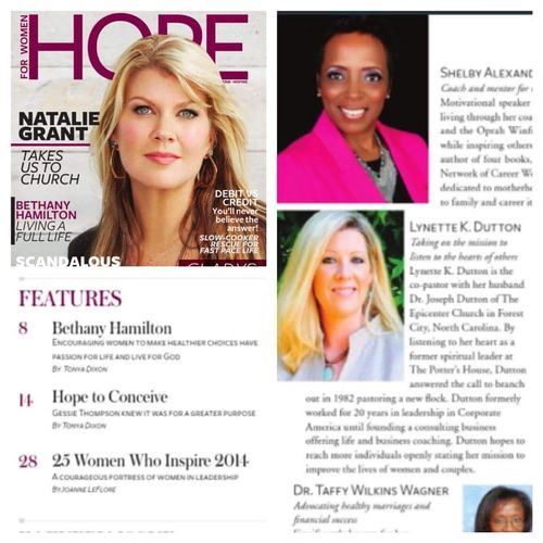 Named one of "25 Women Who Inspire" - Hope for Wom