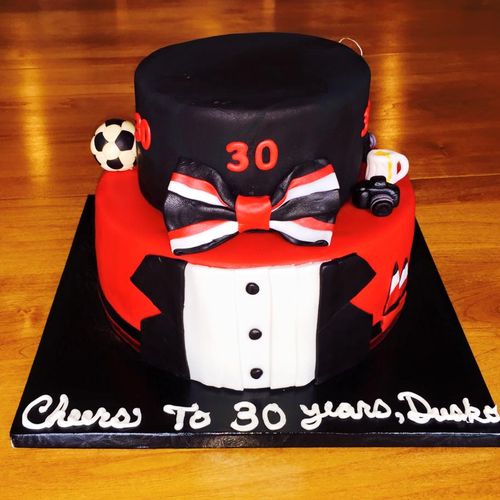 A gentleman's soccer birthday cake