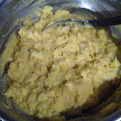 Homemade mustard potato salad
