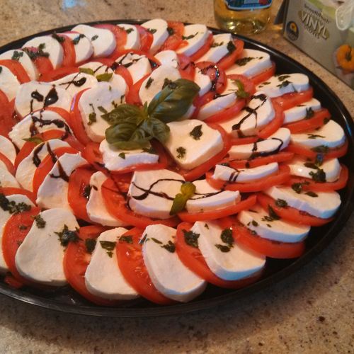 Our Fresh Mozzarella and Tomato Platter