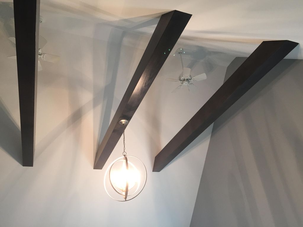 Geneva - Stained master bedroom beams
