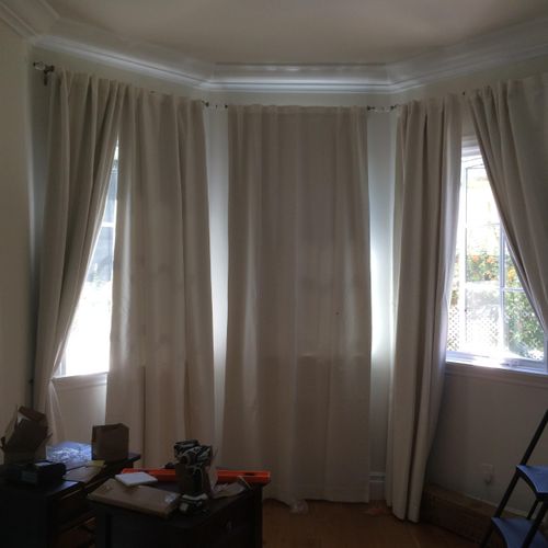 Careful measurement and placement of curtains make