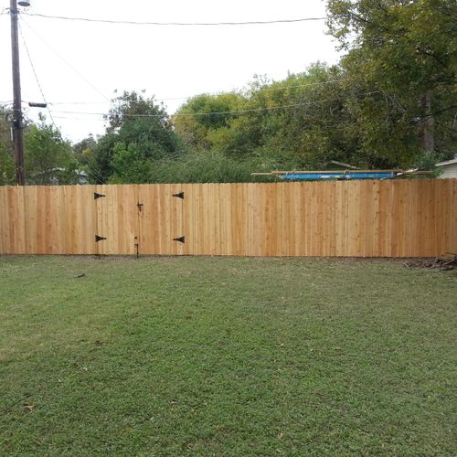 Replaced old fence with new 6 ft fence.  Added a d