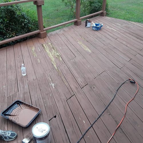 Deck before cleaned/refinished