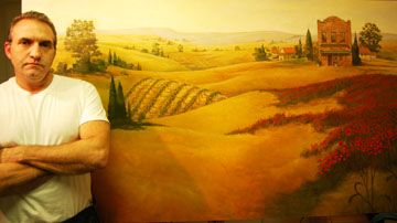 Large painting for Buona Sera Italian Restaurant d