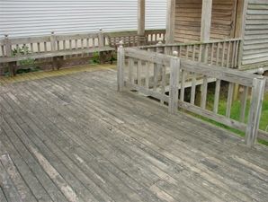 *BEFORE* Deck power washing.