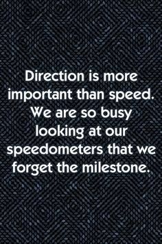 Direction vs. Speed