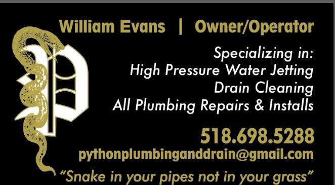Python plumbing and drain cleaning