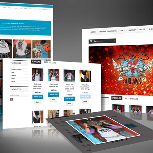 Web design for Clothing Store.