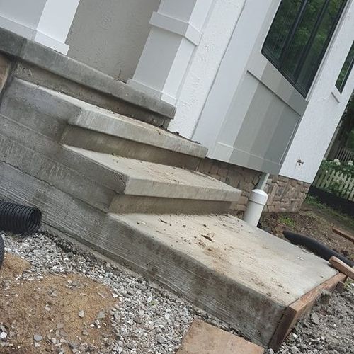 Front steps on house I just started.