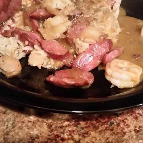 Shrimp, Scallop and Sausage Etoufee