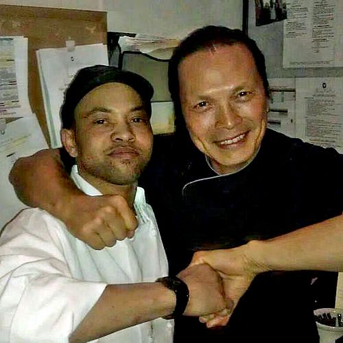 Chef Raaj with Susur Lee of Top Chef Masters and h