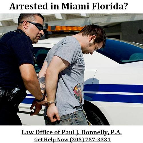Arrested in Miami Florida