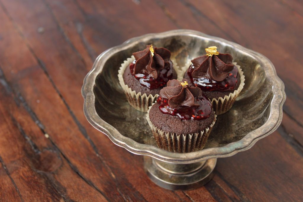 The Black Gold: devil's food cake, raspberry jam, 