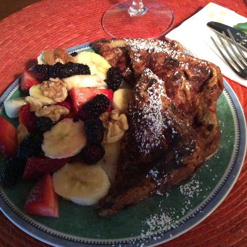 this french toast and fresh fruit that i made for 