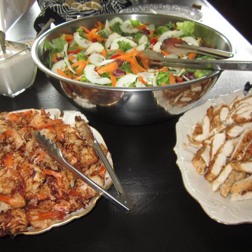 Bridal Shower Buffet Entrees
(Salad bar with Cocon