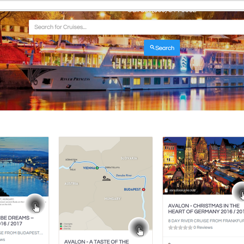 A web system to display cruises for a travel agenc
