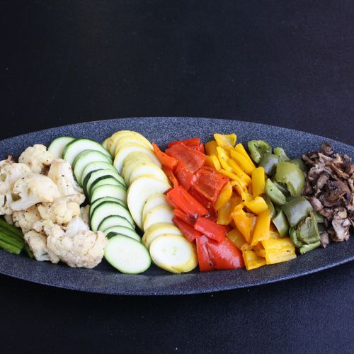 Roasted and Raw Vegetable Platter