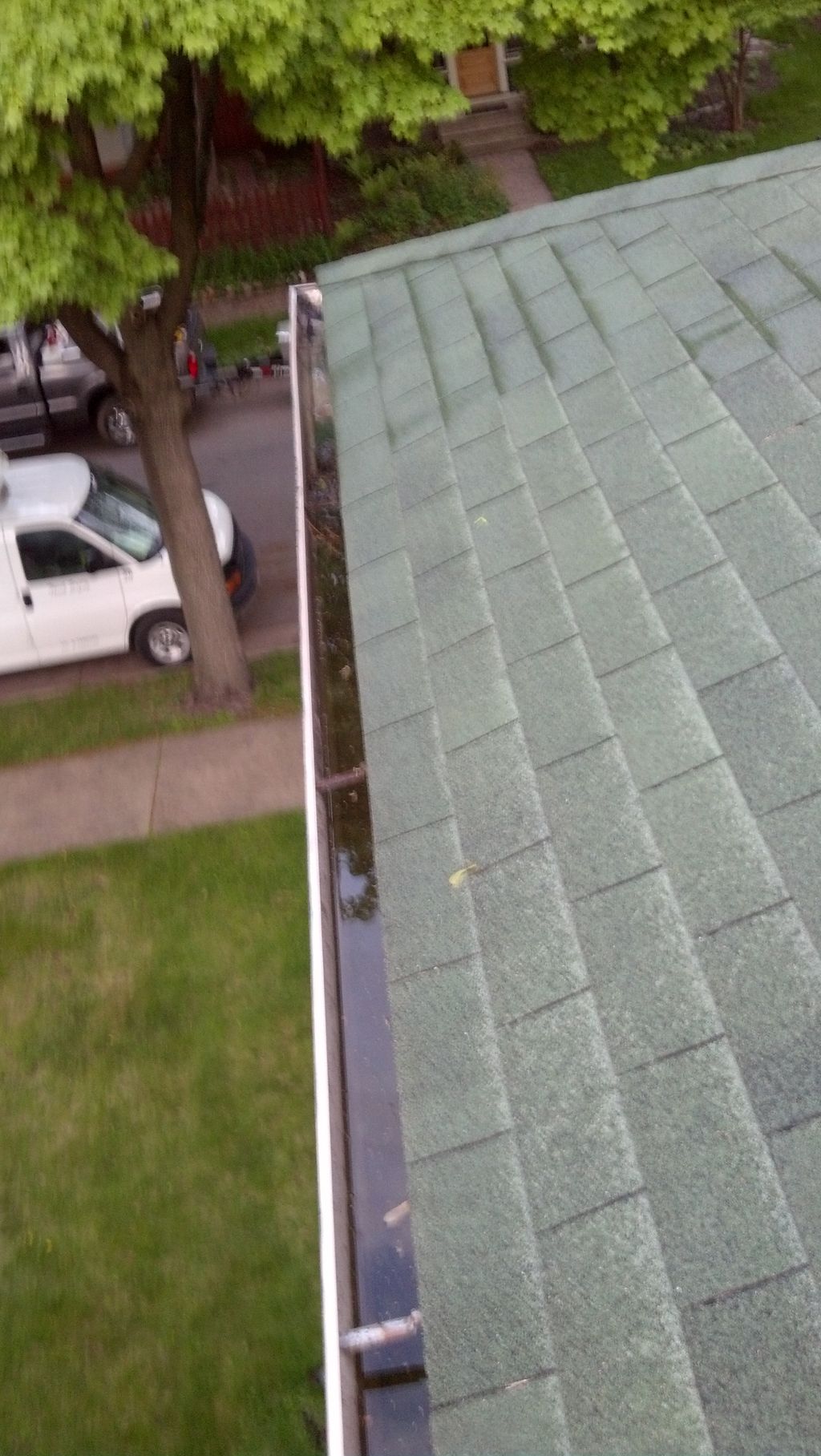 Before gutter cleaning.