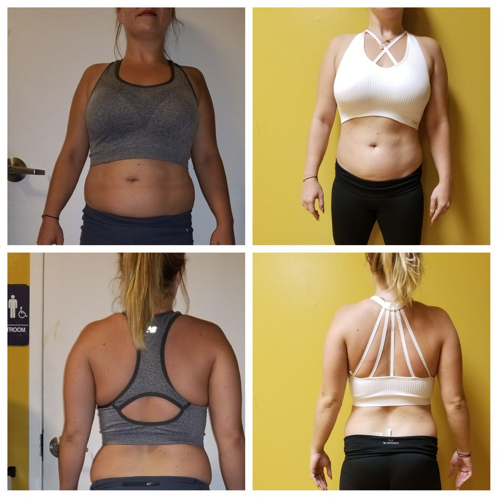 Kayla size 10 to 4 in 7 weeks