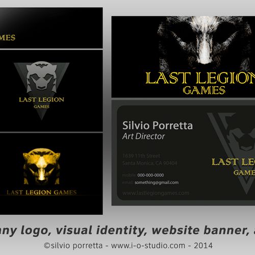 Company logo, visual identity, website banner, and