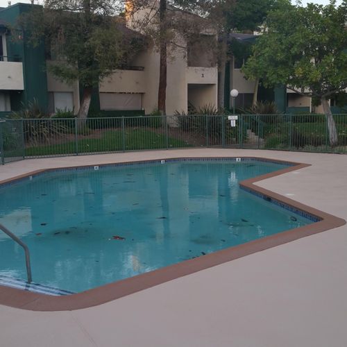 concrete overlay on a pool deck