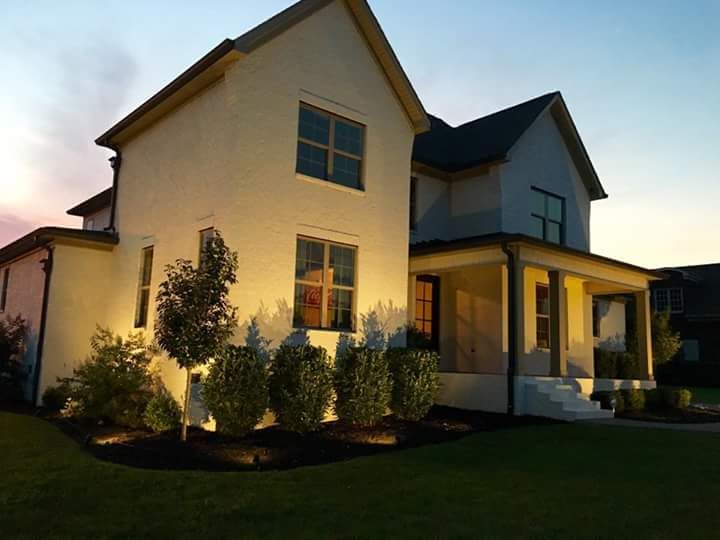 Landscape lighting by Jim Stiles Construction 