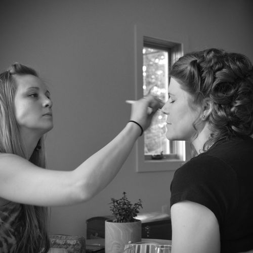 Bride getting ready for her big day.