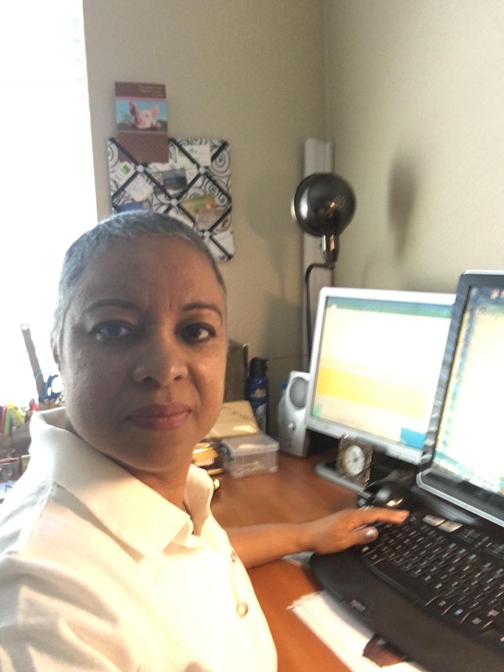 At my desk...