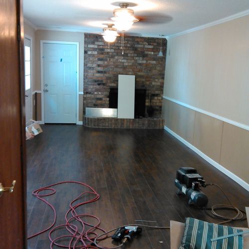 New hardwood Floors, Paint, Ceiling Fixtures, and 
