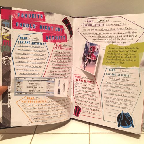 Sample of interior of the Monster High "Scare-ific