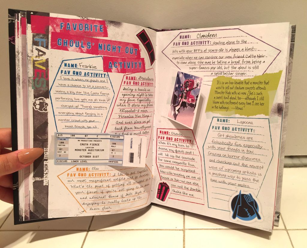 Sample of interior of the Monster High "Scare-ific