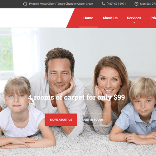 Recent website for a carpet cleaning business here