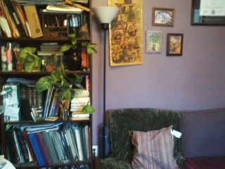 My office - chair and bookcase