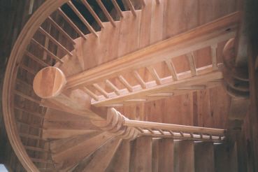 solid cherry wood  staircase
http://www.woodweb.co